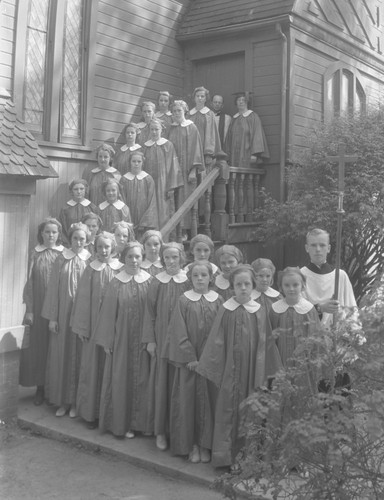 Group portrait of children's church choir