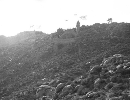 Crowd at Mount Rubidoux Peace Tower and Friendship Bridge