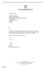 [Letter from Jeff Jeffery to Duncan McCallum regarding signed procedural agreement]