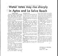 Water rates may rise sharply in Aptos and La Selva Beach