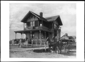 Exterior view of the J. H. Dodson Residence in San Pedro, ca.1895