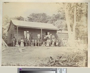 Missionaries and Malakulans, Malakula, ca.1890