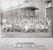 [Group portrait of Central Pacific Railroad Sacramento Shops employees: painters]