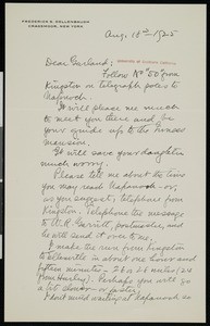 Frederick Samuel Dellenbaugh, letter, 1925-04-18, to Hamlin Garland
