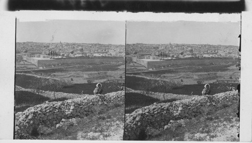 Jerusalem, “beautiful for situation” - from the southeast, showing Temple site. Palestine