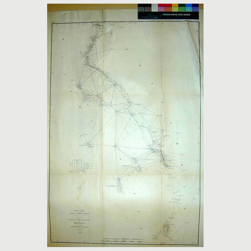 Sketch showing the progress of the Survey in Section No. X (Lower Sheet) from San Diego to Pt. Sal from 1850 to 1882