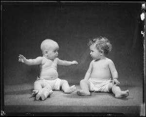Babies talking, etc., Teaser campaign, Baby La Belle, Southern California, 1934