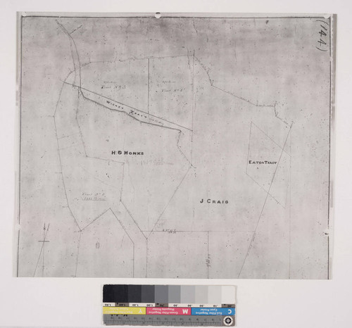 Plat of the Rancho San Pasqual showing subdivision between B. D. Wilson and J. S. Griffin