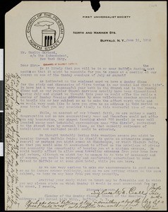 Sylvester E. Croll, letter, 1916-06-12, to Hamlin Garland
