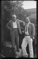 Art critics for Los Angeles Times Antony Anderson and Arthur Millier, Laguna Beach, 1933