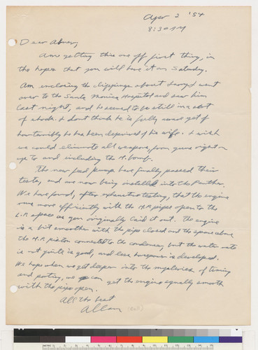 Allan F. Bell Correspondence