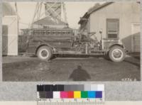New Elk Grove fire equipment, May 1928. Metcalf