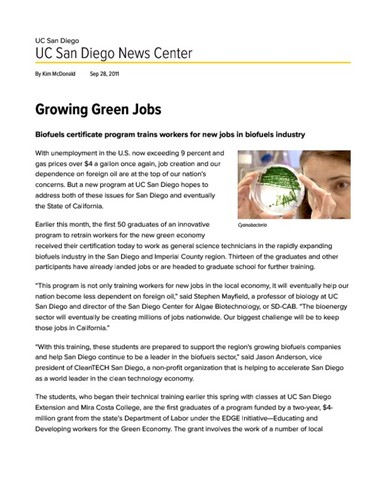 Growing Green Jobs
