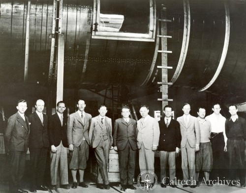 GALCIT group in front of 10' wind tunnel