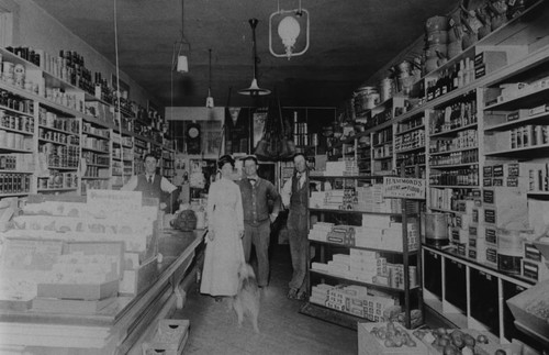 Interior view of Hannah's Grocery