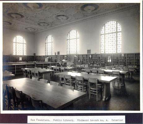 San Francisco. Public Library. Richmond branch no. 4. Interior.