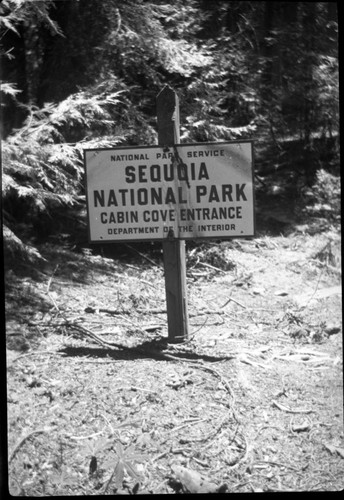 Signs, Old park entrance sign