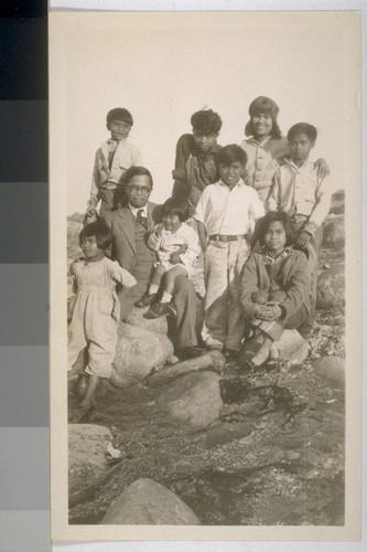 Snapshots of unidentified individuals and groups