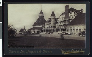 Exterior of the east front of the Hotel del Coronado, ca.1888