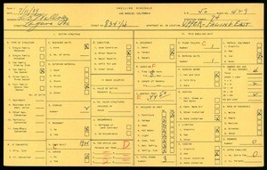 WPA household census for 834 1/4 LAGUNA AVE, Los Angeles