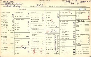 WPA household census for 543 BROADWAY, Los Angeles County