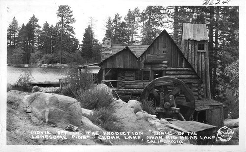 Movie Set of the Production "Trail of the Lonesome Pine" - Cedar Lake, near Big Bear Lake, California