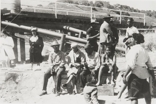 A gathering at Avila Beach : 1945