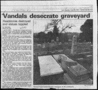 Vandals desecrate graveyard