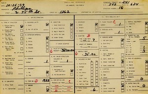 WPA household census for 1262 W 55TH, Los Angeles