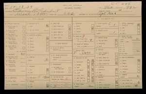 WPA household census for 663 W 10TH STREET, Los Angeles County