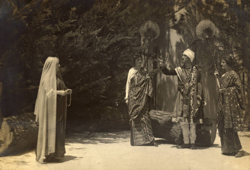 Scene from the Mountain Play, Shakuntala, at the encore performance at Berkeley's Greek Theatre, 1914 [photograph]