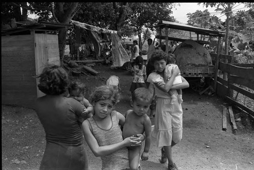 People in a refugee camp, Costa Rica, 1979
