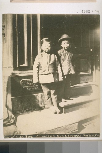 Chinese boys, Chinatown, San Francisco [No. illegible]