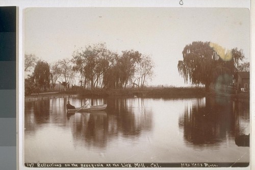 Reflecting on the reservoir at the Lick Mill, California. No. 147