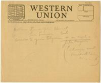 Draft telegram from Julia Morgan to William Randolph Hearst, August 6, 1929