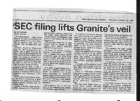 SEC filing lifts Granite's veil