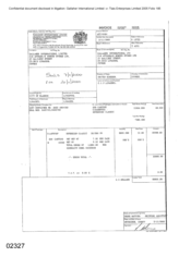 [Invoice from Gallaher International Limited in regards to the Sovereign Classic cigarettes]