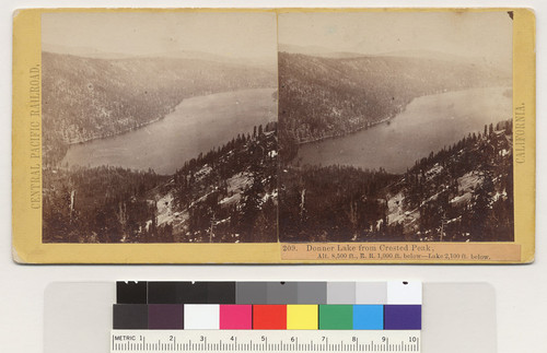 Donner Lake from Crested Peak, Alt. 8,500 ft., R. R. 1,000. ft below--Lake 2,100 ft. below