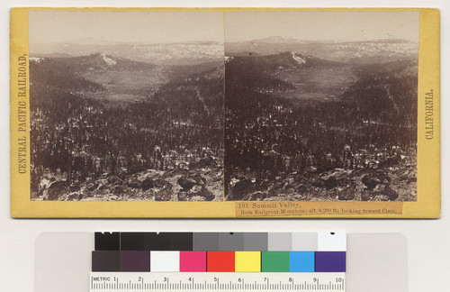 Summit Valley, from Emigrant Mountain; alt 8.200 ft., looking toward Cisco