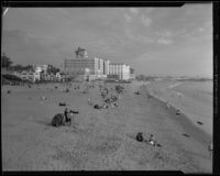 Grand Hotel and Santa Monica beach, Santa Monica, [1932?]