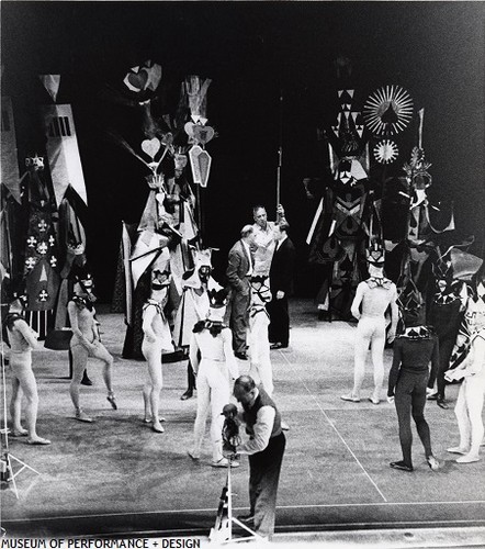 Lew Christensen with dancers in a rehearsal of Christensen's Jest of Cards, circa 1962-1964