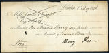 Mary Kean bank draft, 1826 May 1