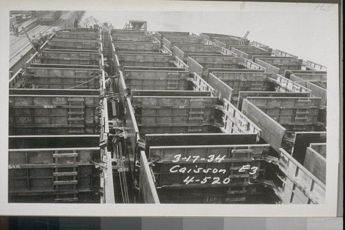 Caisson E3, Piers E2-24, Army Dock, East Bay Crossing, 1934--No. 157-314