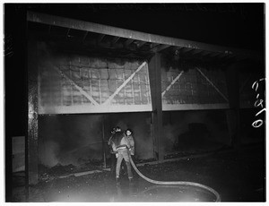 Furniture fire in Inglewood (800 Block of South La Brea), 1951