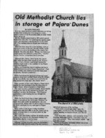 Old Methodist Church lies in storage at Pajaro Dunes
