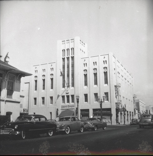 R. Lutes photograph of Santa Ana Masonic Temple