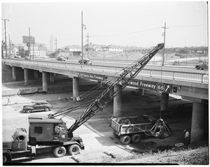 Arroyo Seco--Harbor Freeway link, 1953