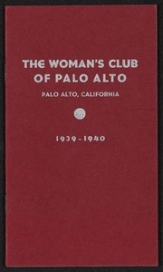 45th Annual Announcement of the Woman's Club of Palo Alto: 1939-1940