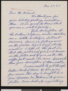 John Hodgdon Bradley, letter, 1937-12-28, to Hamlin Garland