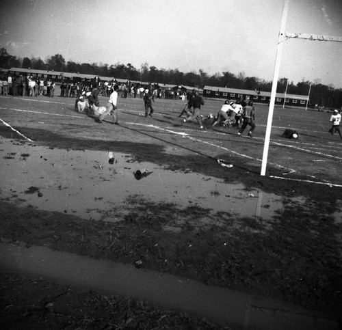 Football game in Jerome camp